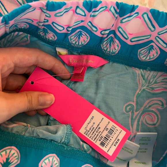 Lilly Pulitzer Bal Harbour Palazzo Pant Sz XS Waterya Waiting For Teal NWT $128 - Picture 3 of 5